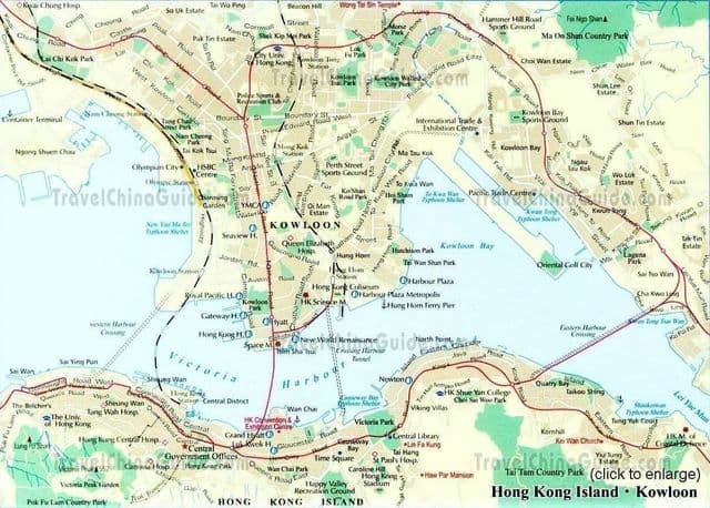 Hong Kong streets map